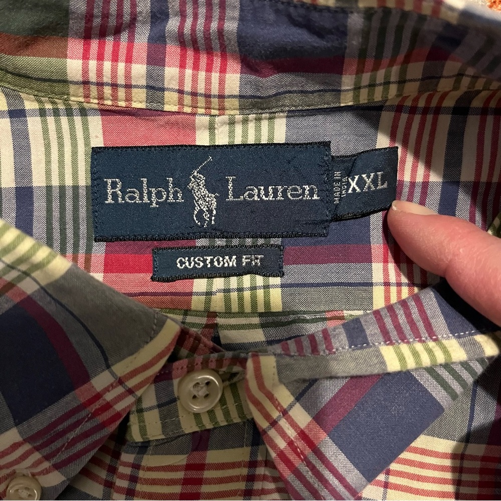 POLO RALPH LAUREN MULTICOLOR PLAID SHIRT XXL - Picture 4 of 5